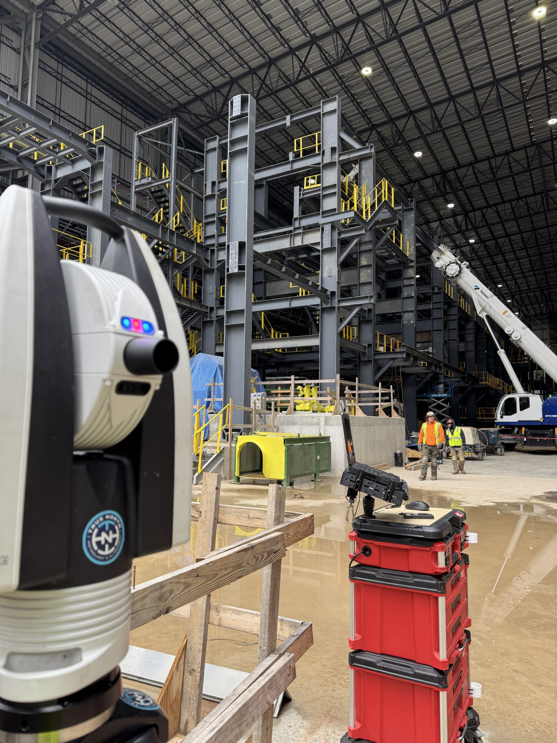 3D Machine Alignment Support for a New Steel Mill Production Line