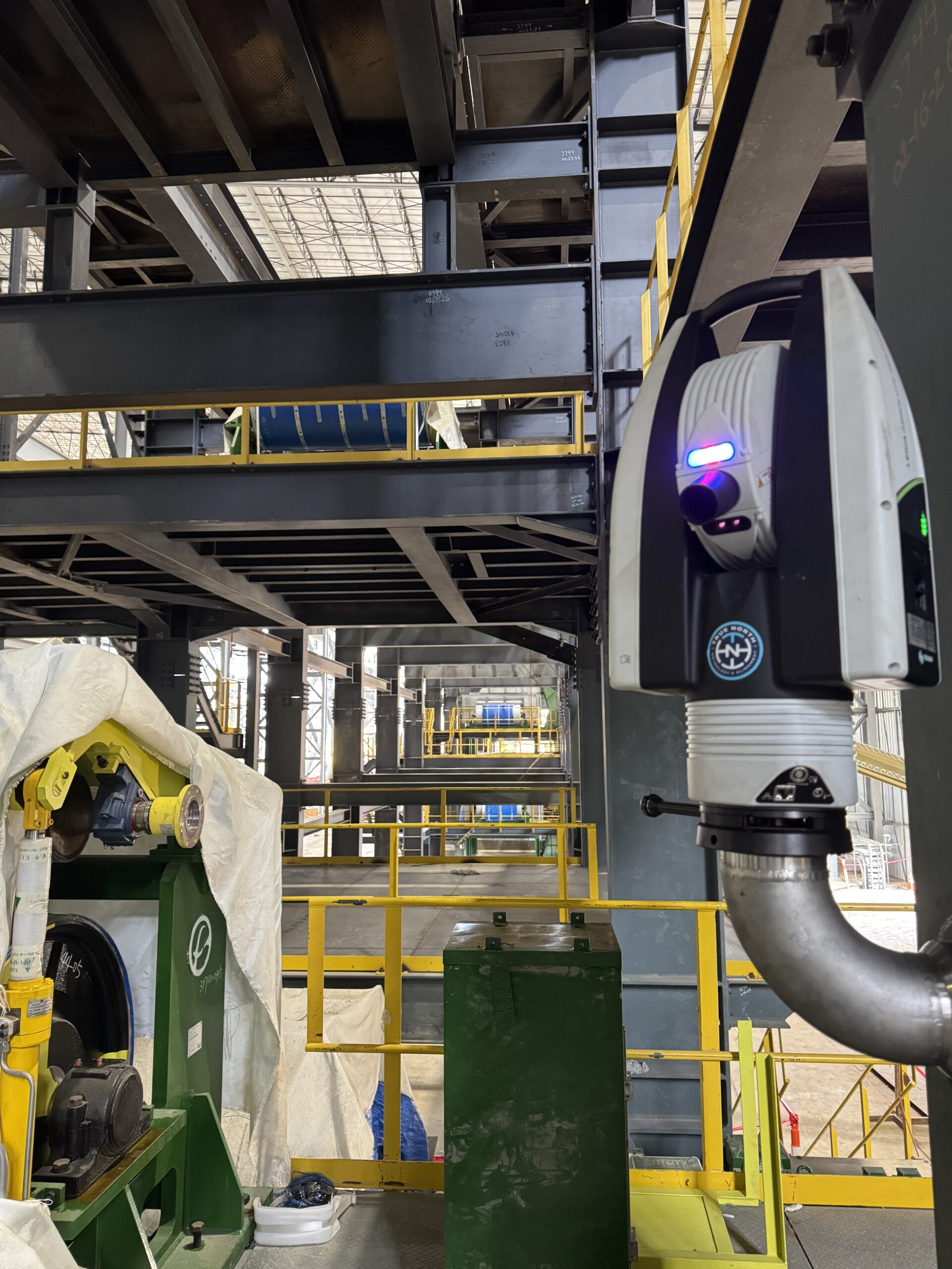 3D Machine Alignment Support for a New Steel Mill Production Line